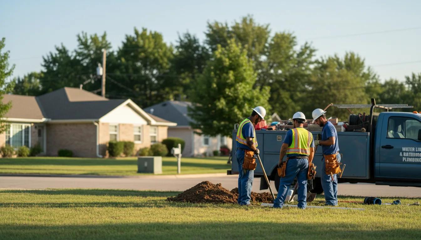 Residential water line and bathroom plumbing service in Pall Mall, TN